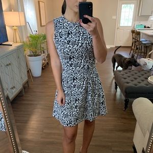 Black White Rose Dress